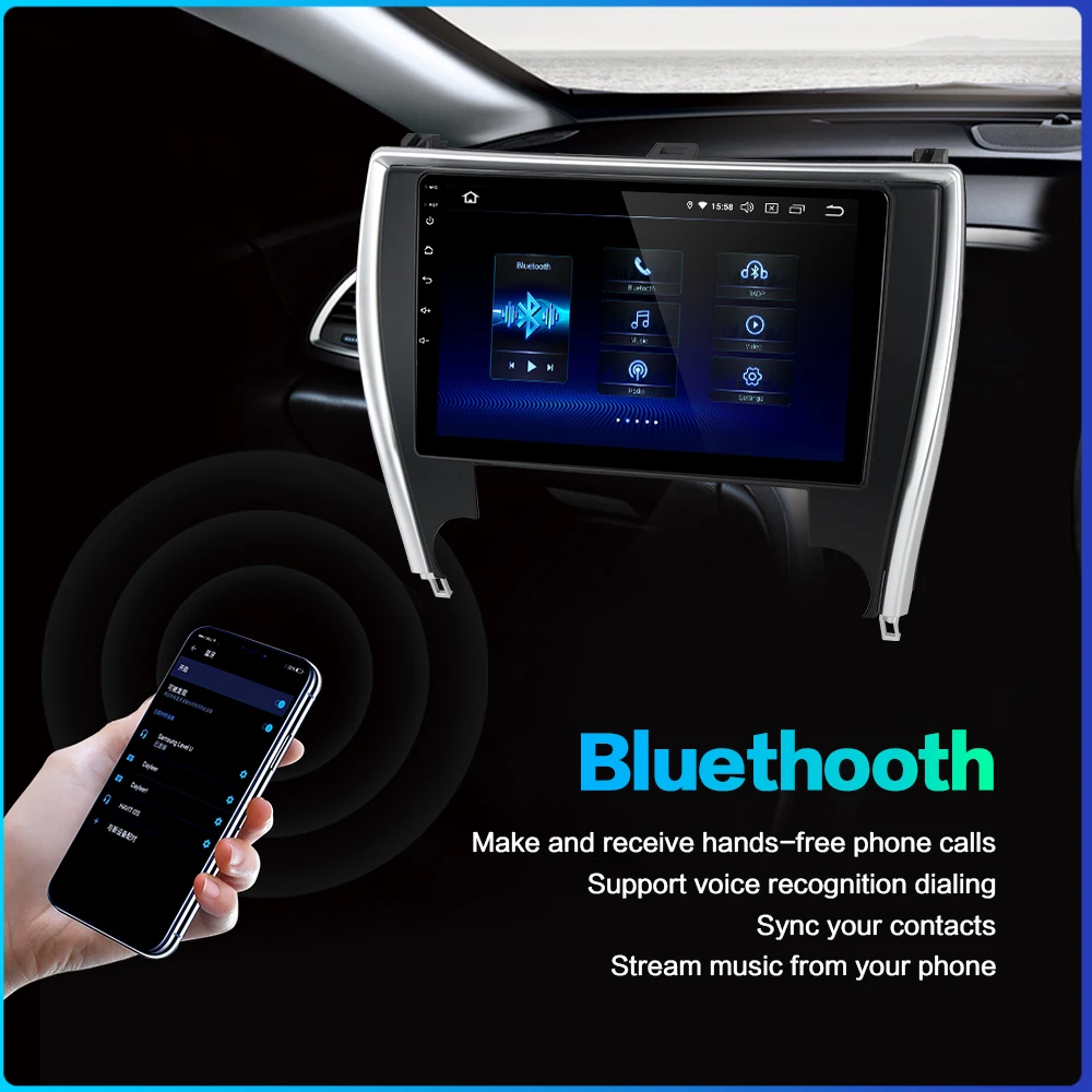 Автомагнитола Dasaita 10 2 дюйма 1 Din Android 0 для Toyota Camry US версия 2015 2016 Bluetooth USB 64 Гб