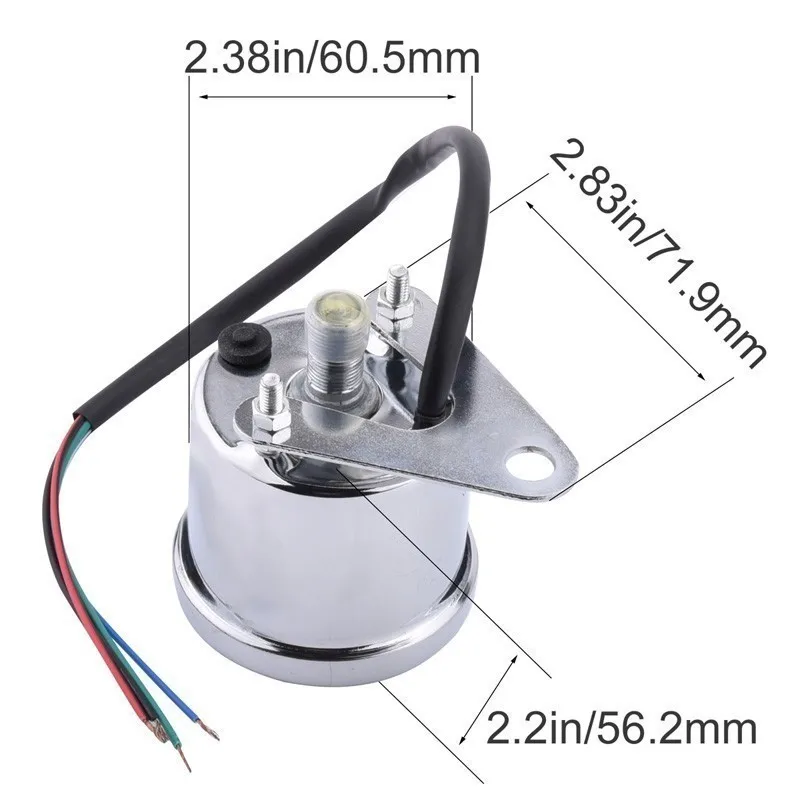 SPELAB 12 В мотоцикл спидометр одометр цифровой манометр светодиодный индикатор