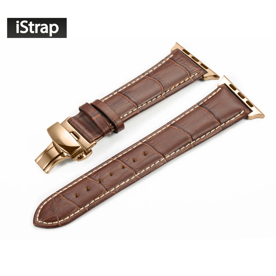 Ремешок iStrap Apple Watch ремешок из натуральной кожи с застежкой нержавеющей стали
