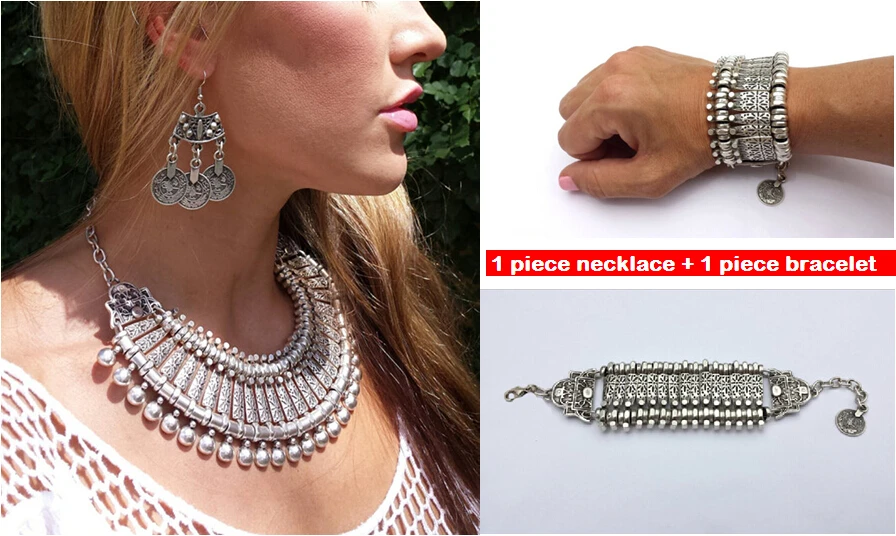 Набор индийских свадебных украшений ожерелье в богемном стиле набор турецкий