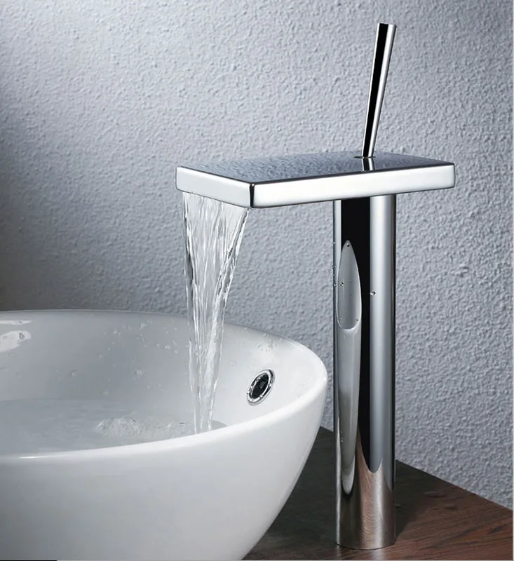 Rolya высокий водопад сосуд кран высокого тела ванная раковина смесители оптом