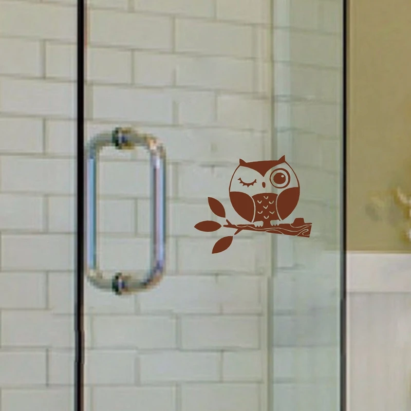 Малый размер с милой совой наклейки винил Сова на Branch для девочек Ноутбук