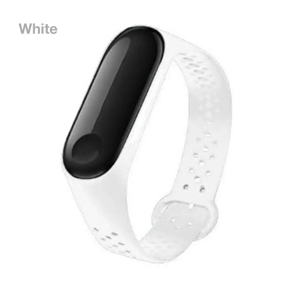White ТПУ Смарт-часы, браслет, цветной ремешок, браслет, сменный ремешок, спортивные часы, наручные часы для Xiaomi Mi, 3 браслета - Цвет: White