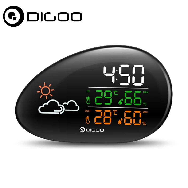 DIGOO DG THS01 умный дом лежа каменные часы Метеостанции Прогноз погоды Крытый