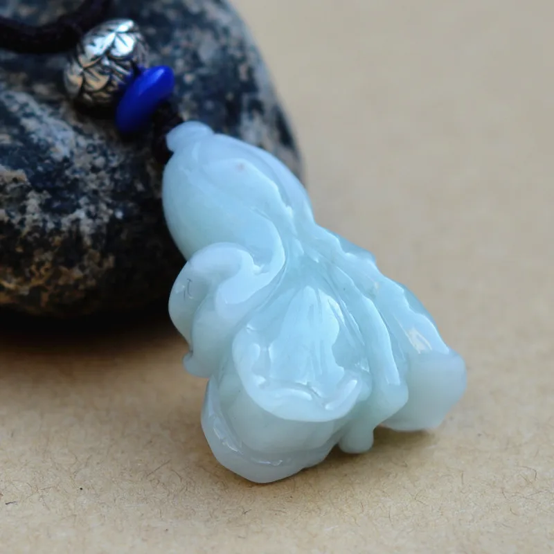 Натуральный бутик светильник зеленый Jadeite Jades кулон резные Капустные цветы