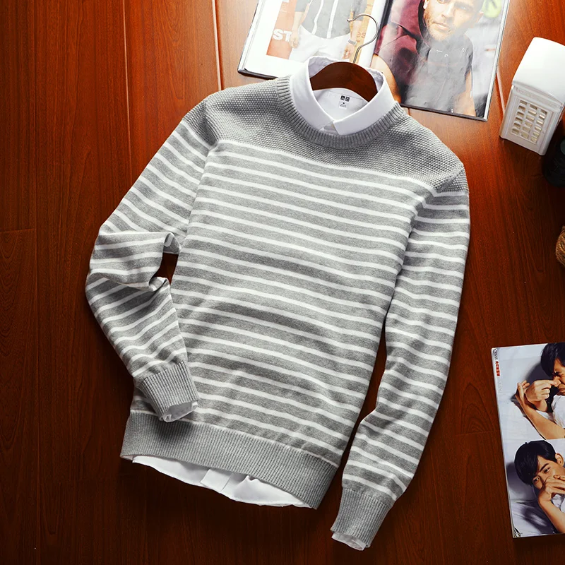 Новинка Зима 2018 модный Повседневный свитер облегающий вязаный теплый с круглым