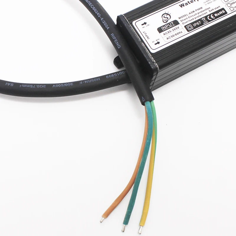 Водонепроницаемый led 50 W постоянного тока driver трансформатор освещения AC85V-265V/DC 30-36 V 1500mA