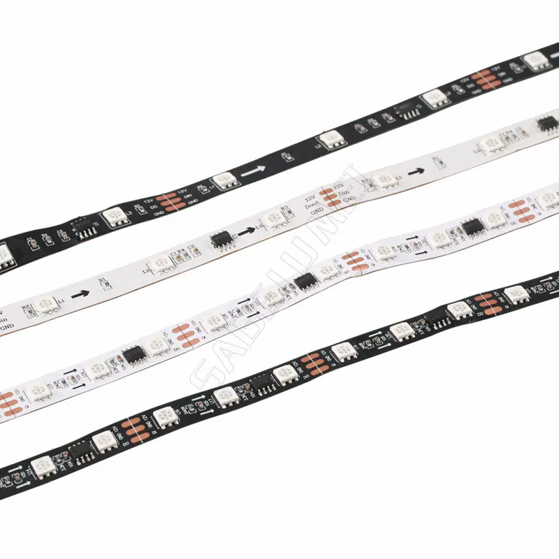 DC12V 5 м светодиодный пиксель полосы светильник Rgb полный Цвет гибкая адресуемых