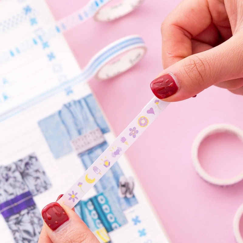 10 рулонов Васи бумага декоративная лента для искусства и DIY ремесла подарочная