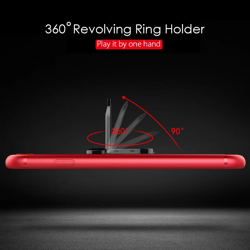 Nenuka Phone Case for iPhone 6 6S 7 8 X XS XR MAX Car Holder Stand Magnetic Bracket Finger Ring TPU + PC Back Cover |
