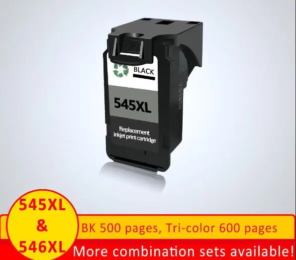 XiangYu PG-545XL PG 545 PG545 CL546 PG545XL PG-545 CL-546 чернильные картриджи для Canon MX495 MG2450 NS28 MG2550 MG2555 MG2400 IP2850 - Цвет: BK 1PC