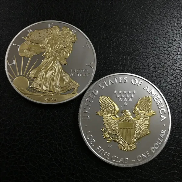2013 Gold Silver Горячая золотая монета американский золотой Орел 1 сувенирная монета. 999 Bullion Золотая круглая монета, американский золотой Орел 1 унций - Цвет: 2013 Gold Silver
