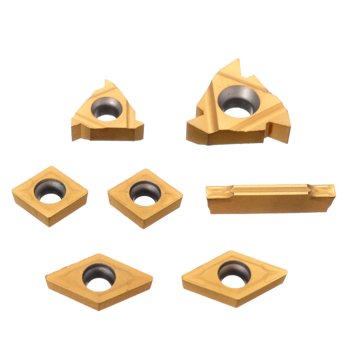 

7pcs/set Carbide Inserts CCMT060204,11IR,16ER,MGMN200,DCMT070204 for CNC Lathe Threading Turning Tools