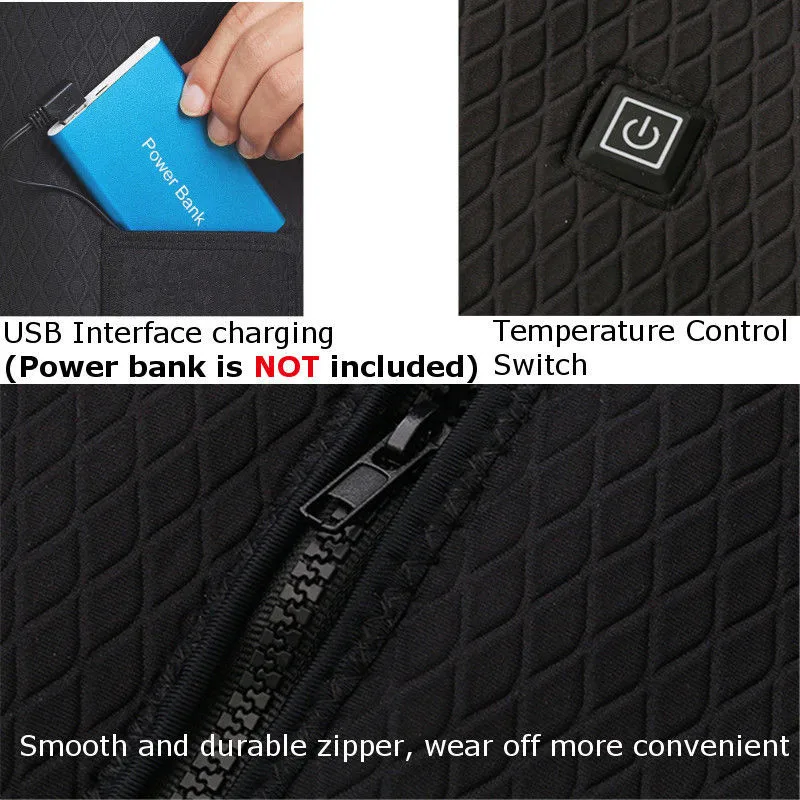 Хит! Теплый жилет унисекс для мотоцикла с электрическим подогревом в USB теплый