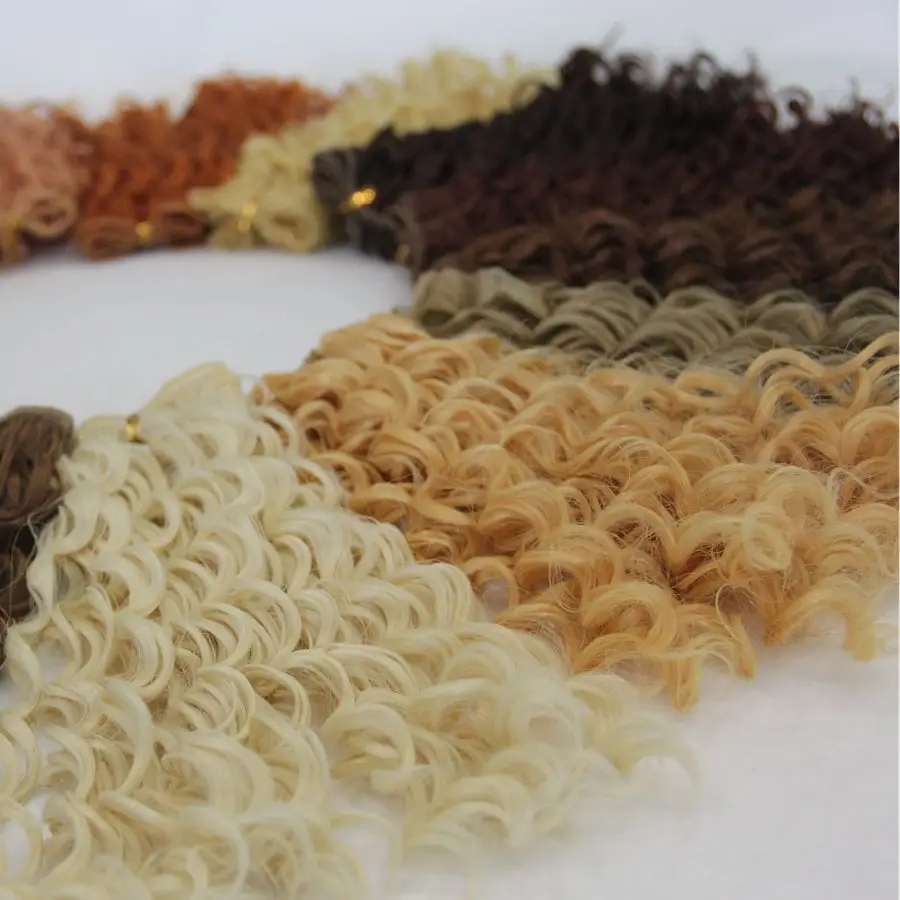 20 см кукла Gair для 1/3 1/4 1/6 BJD Diy натуральные волнистые куклы парики дерево молочный