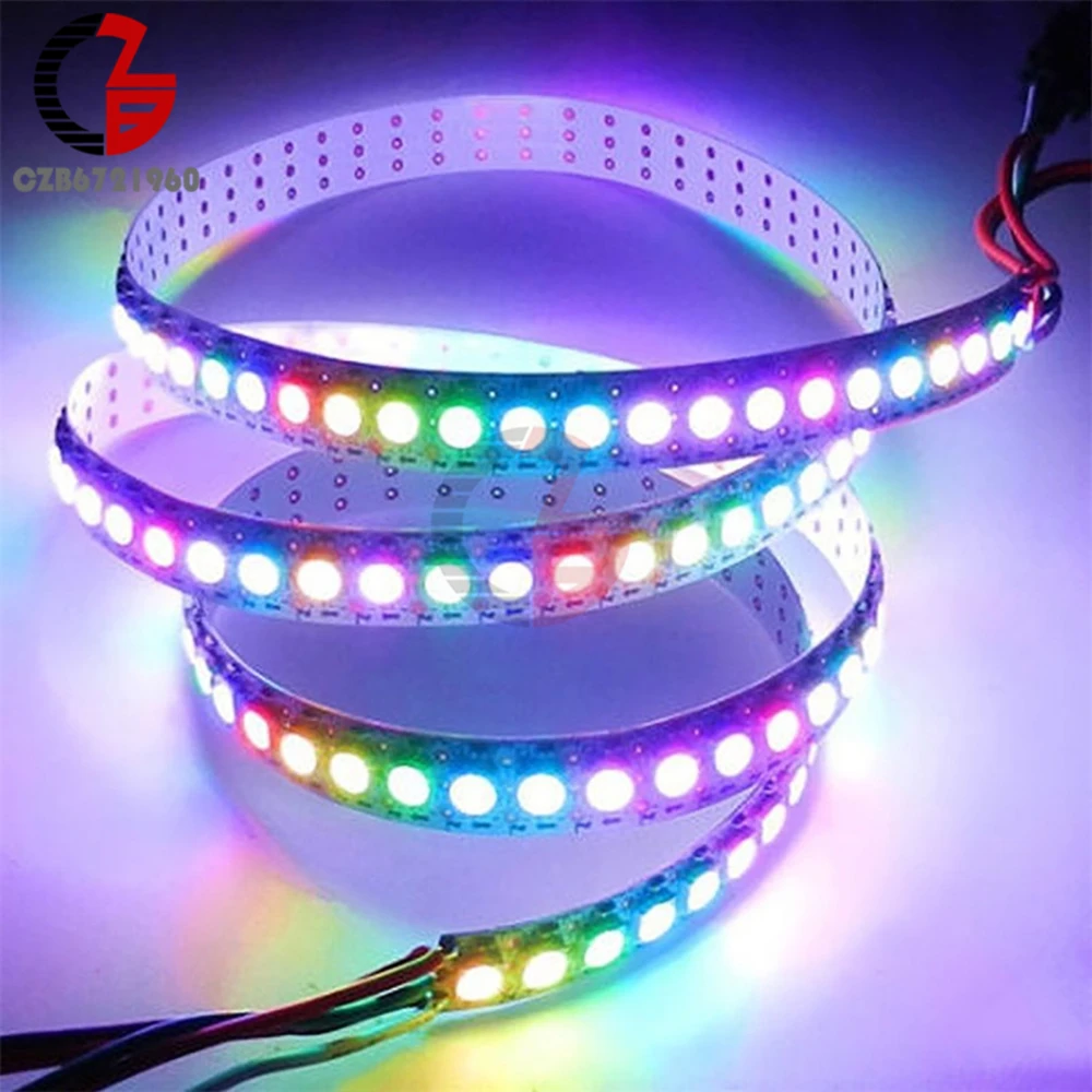 Светодиодный светильник-полоска 1 м 60 см WS2812B 5050 RGB водонепроницаемый цветной