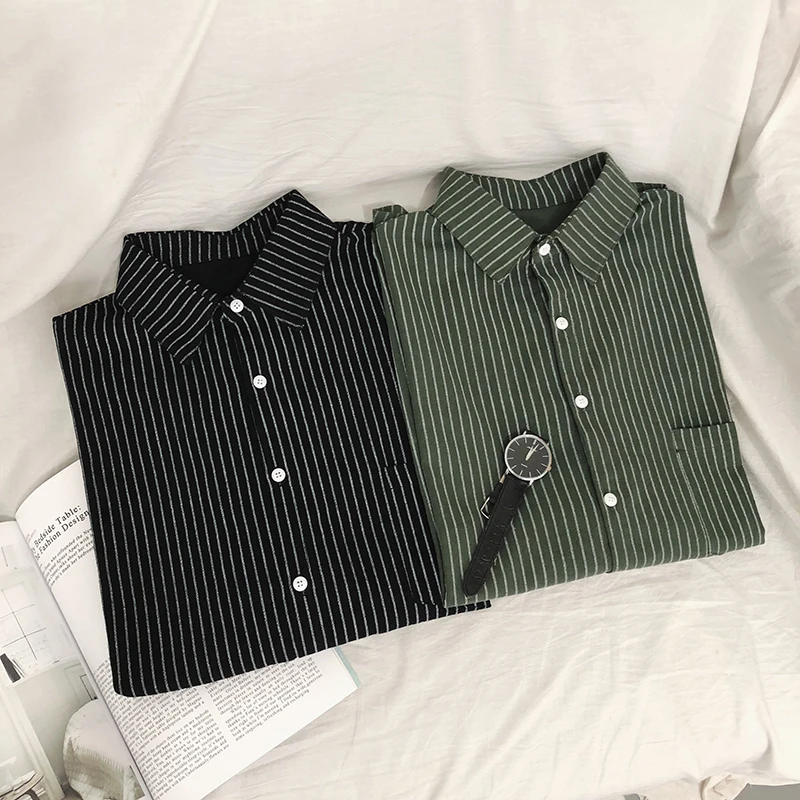 2018 Мужская футболка с коротким рукавом в Вертикальную Полоску camisa masculina новый