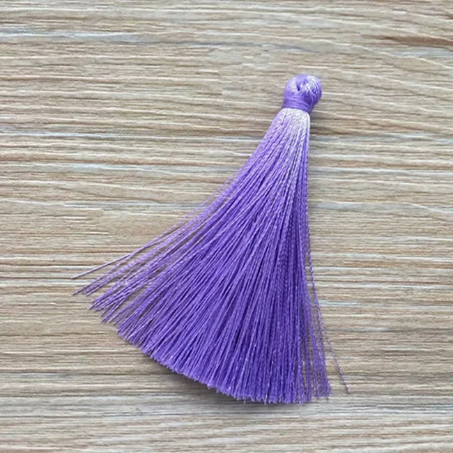 Light purple 20 шт. 7 см мини хлопок нить ткань кисточкой DIY кулон ювелирный браслет для изготовления ключей бахрома отделка Ремесло кисточки Швейные аксессуары - Цвет: Light purple