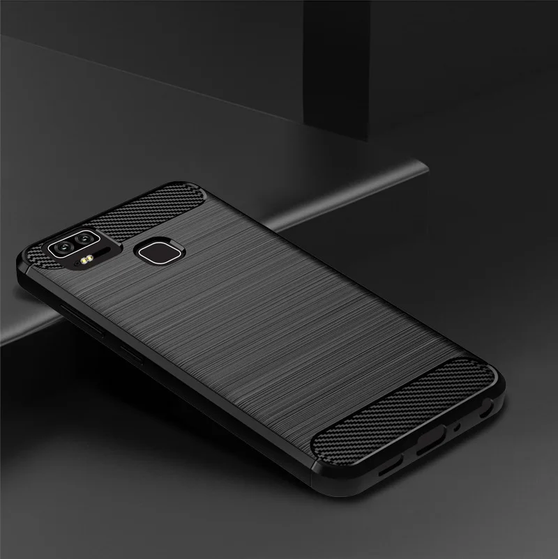 For ASUS ZenFone 3 Zoom ZE553KL Full Cover Protective Shockproof Carbon Fiber Soft Brushed TPU for s Back Capa Coque |
