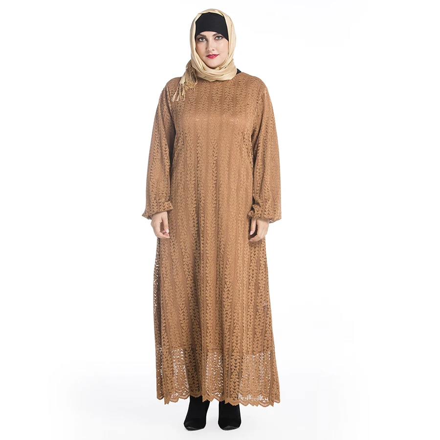 Дубай Abaya мусульманское платье женское кафтан Брендовое мягкое кружевное платья