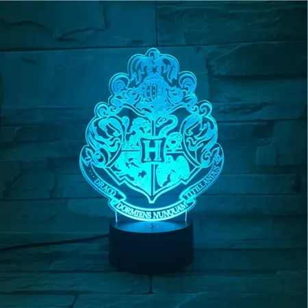 3D ночной Светильник Hogwarts Magic School светодиодный светильник Luminaria для украшения спальни Linternas 7 цветов RGB настольная лампа для детей GX558