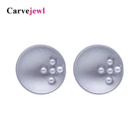 carvejewl stud earrings lovely pearl round stud earrings for women jewelry girl gift matte silver plated fashion korean earring