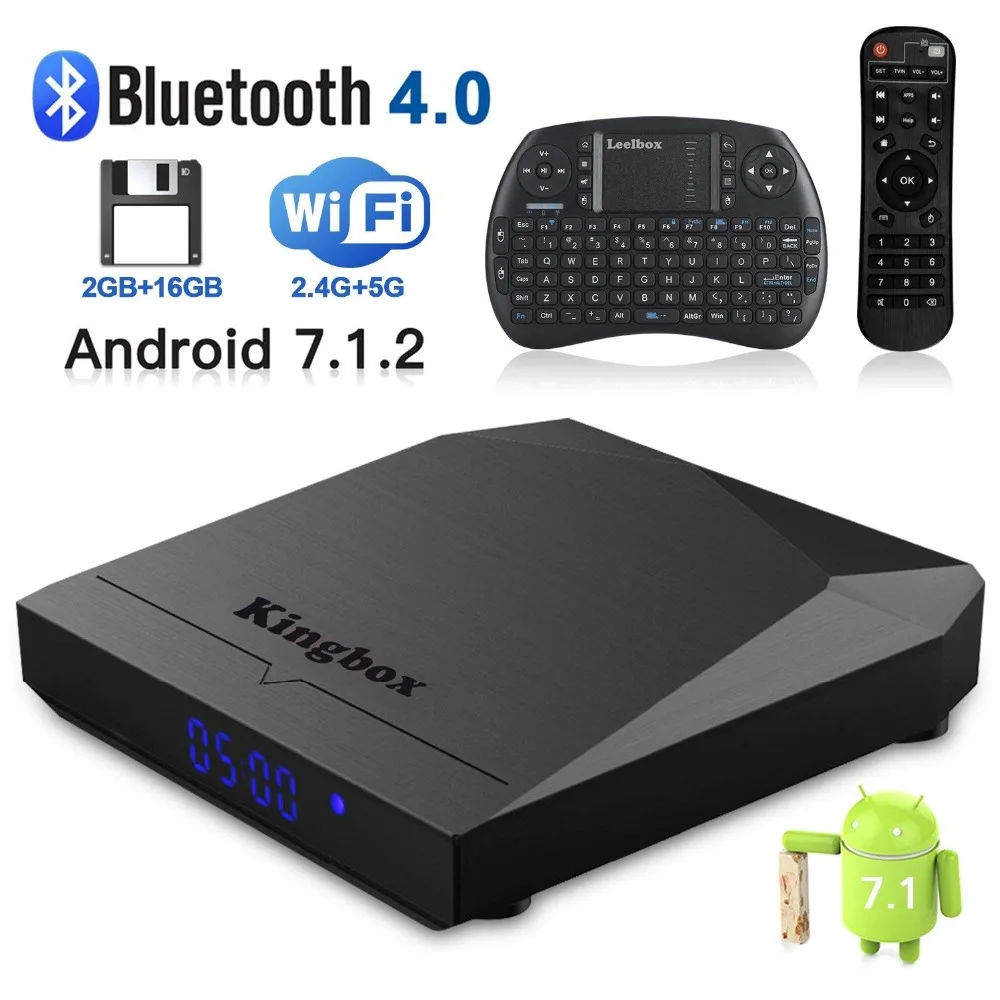 Kingbox K3 Android 7 1 ТВ коробка с мини Беспроводной клавиатура S912 + 5G двухъядерный