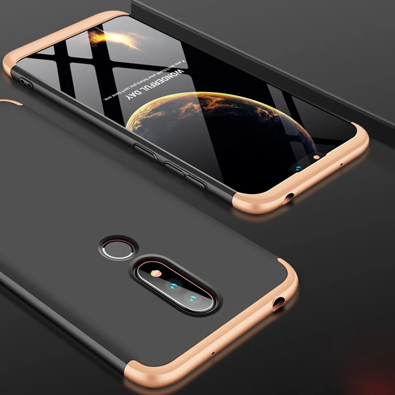 Cover Case For Nokia 6.1 Plus X6 2018 3in1 Full Protection Matte Cases 6.1Plus TA-1099 Phone Bags |