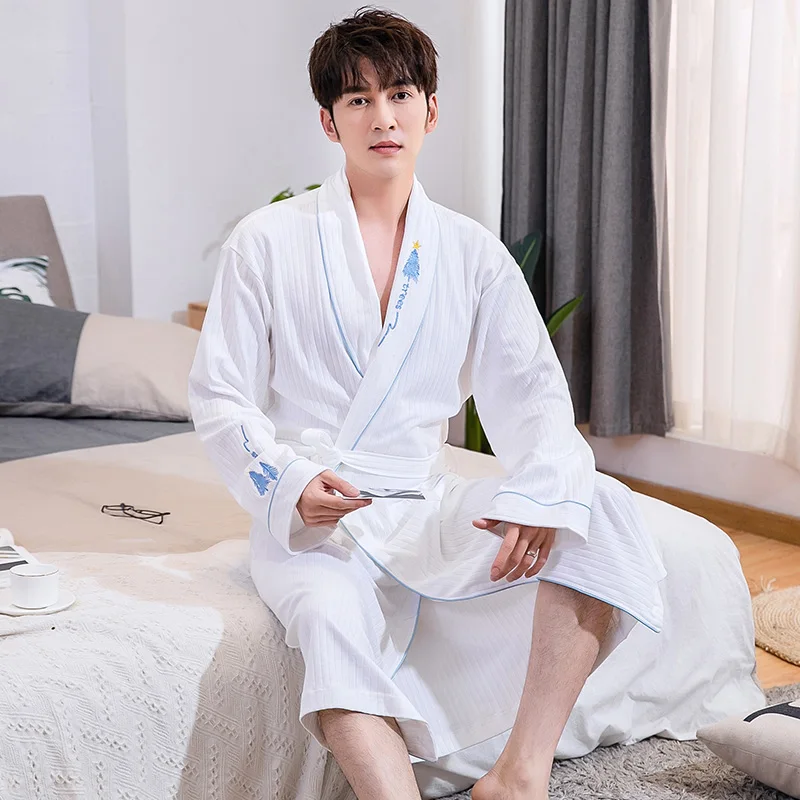 Женская пижама Bathrbe, хлопок, вафельная, для душа, ночная рубашка, халат, женский халат, Длинная женская пижама, летняя, белая, розовая