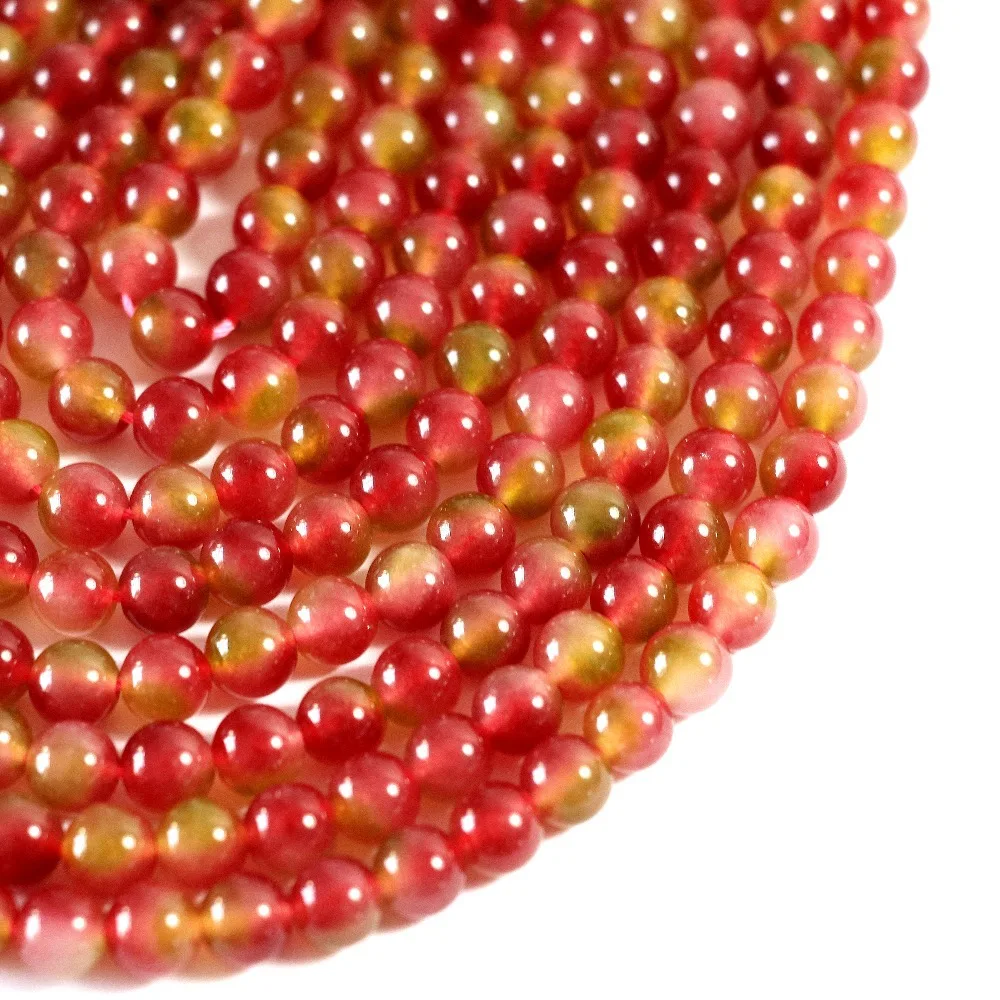 Free Shipping Natural Stone Tourmaline 4/6/8/10/12mm Round Loose Beads DIY Necklace/Bracelet Jewelry Making Lady Gift B32 | Украшения и