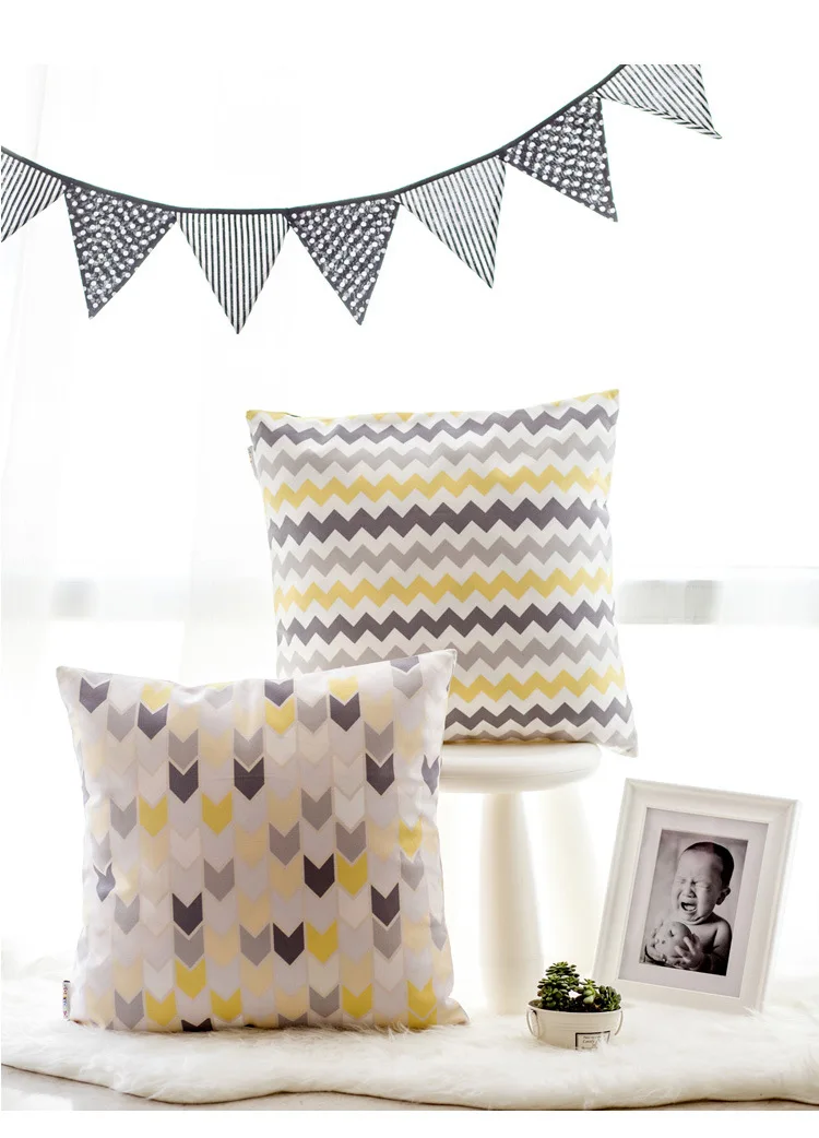 Простой полосатый Наволочки хлопок детские Декоративные Чехлы кровать игровая