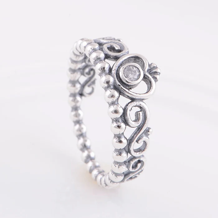 Princess Tiara Crown Vintage Ring for Women Engagement Rings 2015 New 925 Sterling silver Compatible with Pandora Fashion | Украшения и