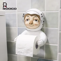 roogo ceramic paper holder toilet cartoon animal space astronaut bathroom decorative paper dispenser creative towel toilet paper