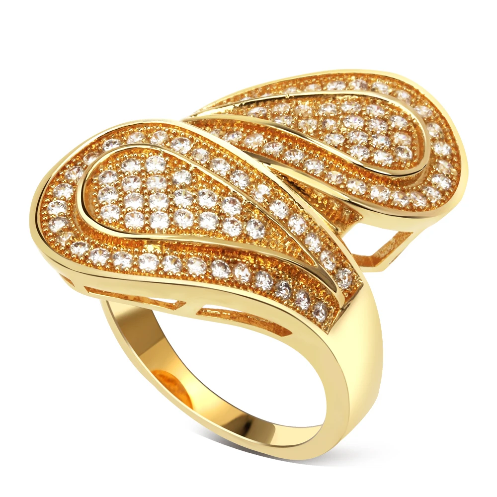 Женские кольца с кубическим цирконием свадебные пуговицами для живота