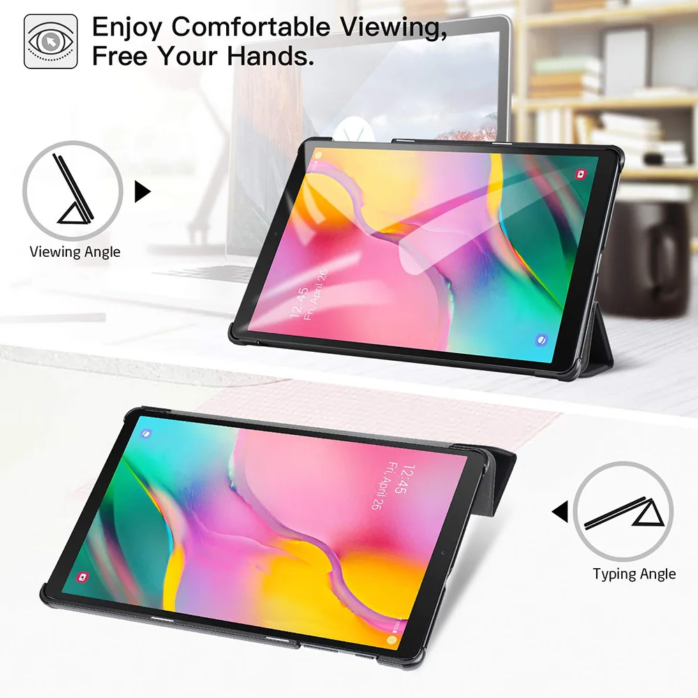 Чехол BOZHUORUI для Samsung Galaxy Tab A модель 10 1 дюйма легкий чехол с подставкой планшет 2019 |
