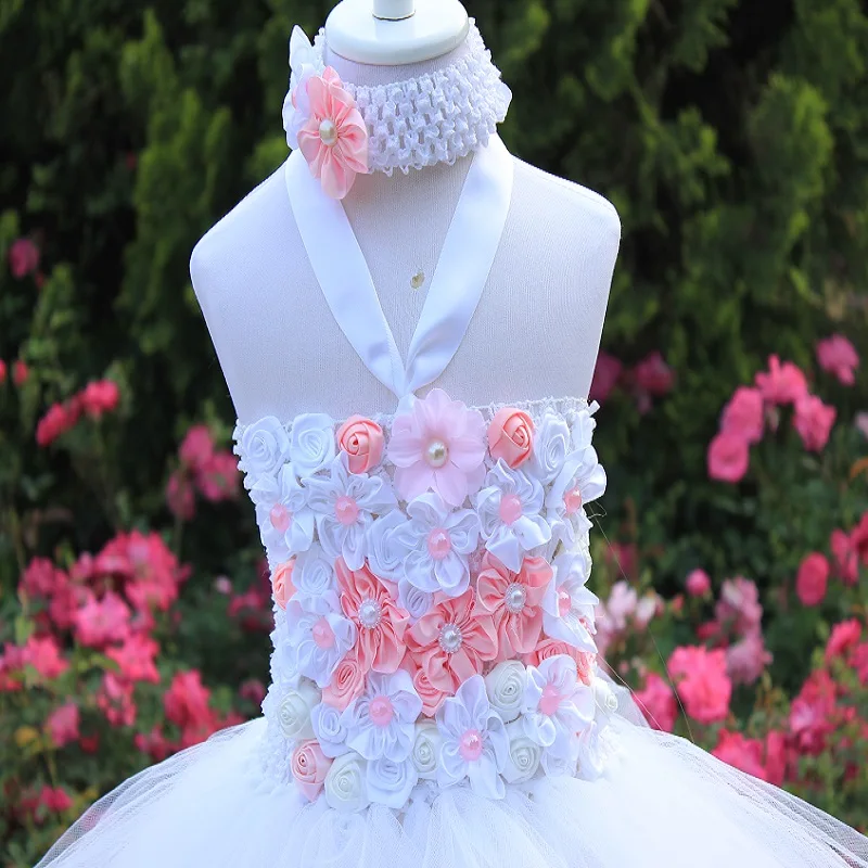 Модные платья-пачки для маленьких девочек цвет белый розовый детские летние