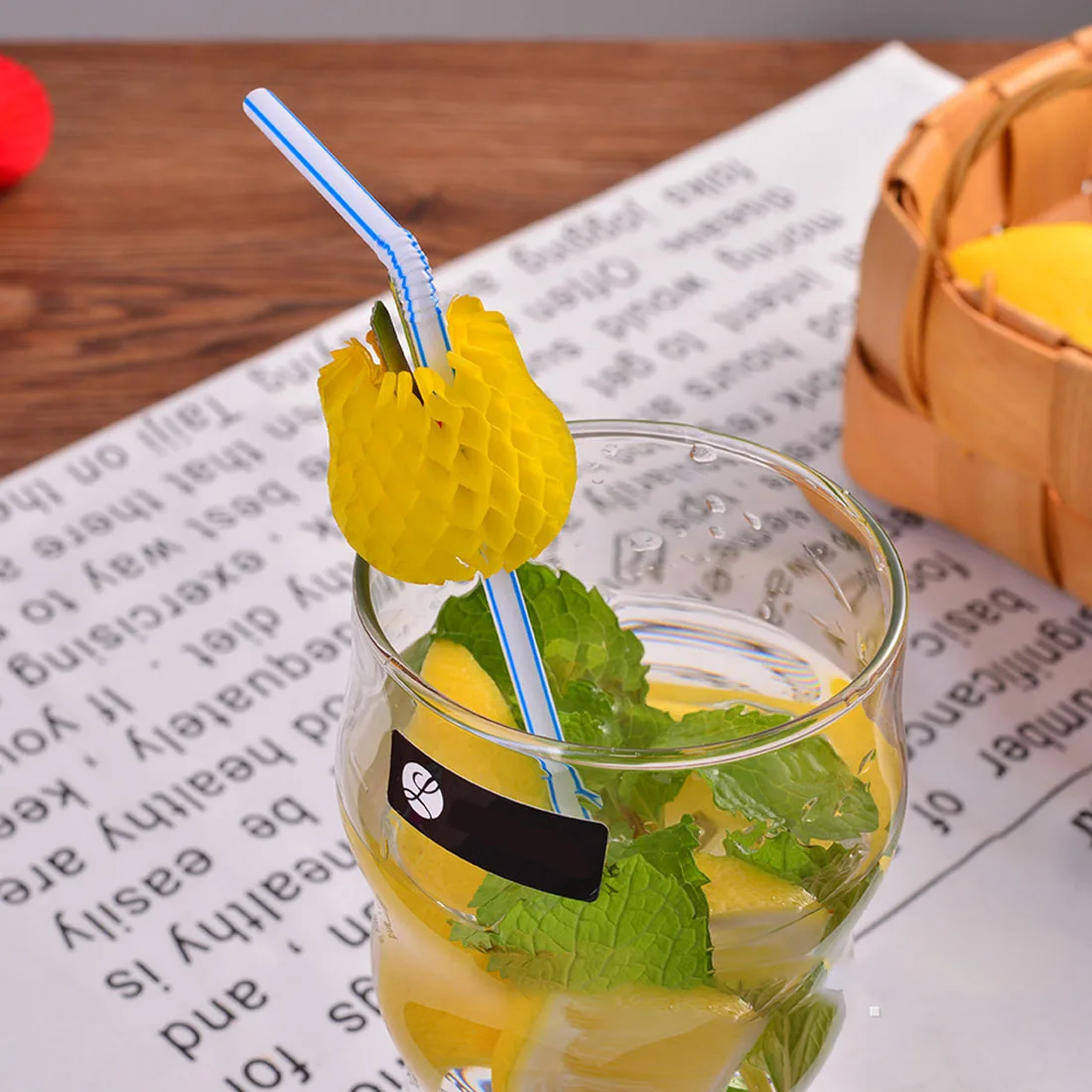 50 шт./лот 3D соломинка для вечерние разноцветная напитков пластиковая коктейля