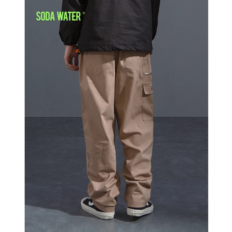 SODA воды прямые для мужчин повседневные штаны большой карман штаны-карго мужской