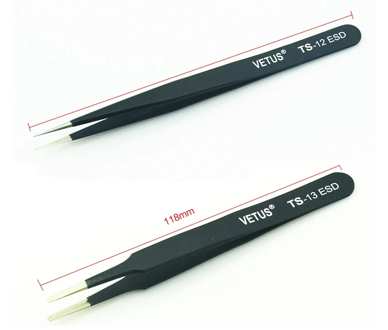 6 шт. антистатические ESD Пинцет Набор Прямые изогнутые электронные ремесла | Дом и