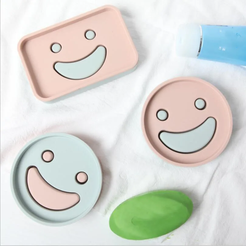 Пластиковый модный двухслойный Смайл дренаж для мыла Коробка ванная комната