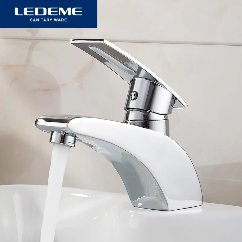 LEDEME Смеситель для умывальника латунь Цвет: хром L1070|tap mixer|basin faucetbathroom faucet |