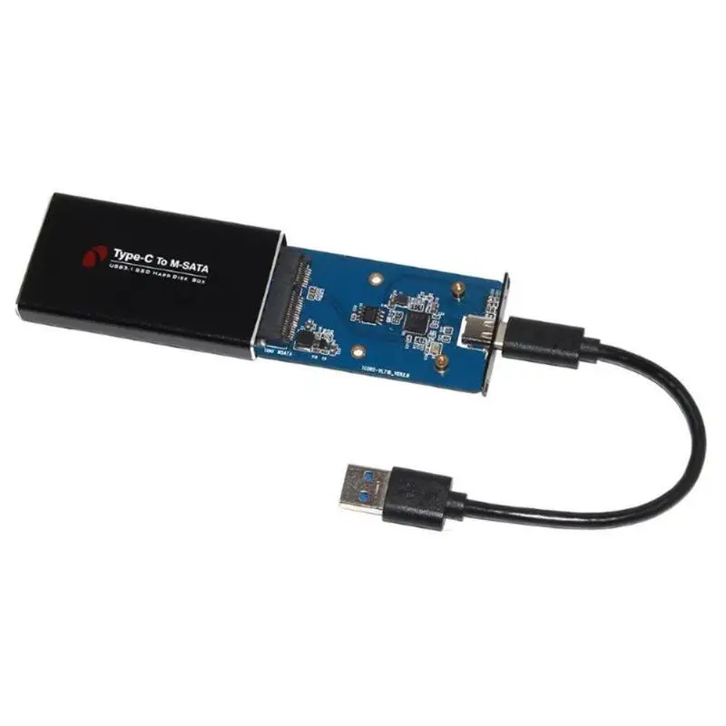USB3.1 Type C к MSATA USB 3 0 SSD корпус чехол Корпус жесткого диска 10 Гбит/с Внешний для