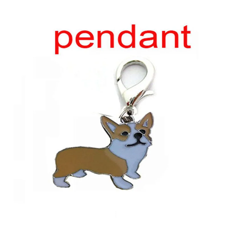 corgi 10 шт./партия DIY Шарм Германия Shepherd брелок на сумку домашних собак кулон бульдог брелок pet dog tag Кот аксессуары для собак - Цвет: corgi