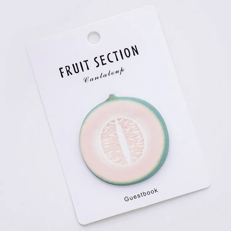cantaloupes 1 шт Свежие фрукты эффект запоминания формы бумага для выпечки записка заметка стикеры блокнот Канцтовары школьная бумага принадлежности подарок для ребенка - Цвет: cantaloupes