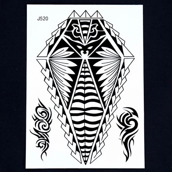 1 шт. Горячая 24 модели боди арт рука нога грудь временная татуировка наклейка Орел Сова волк Дракон крутой мужской черный tatuagem мульти-Стили - Цвет: J520