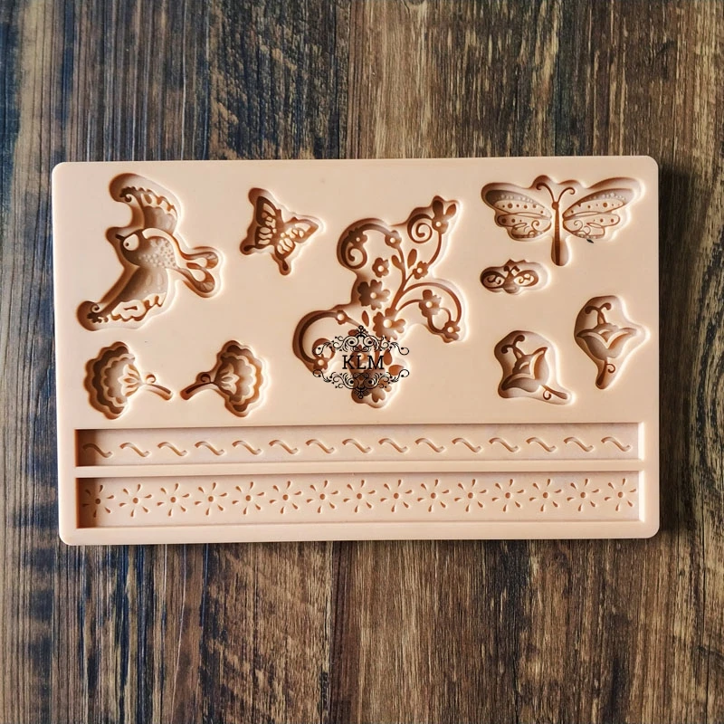 Chocolate Fructose Cake Decorating Tools Butterfly Birds Silicone Mould Sugar Flower DIY Tool | Дом и сад