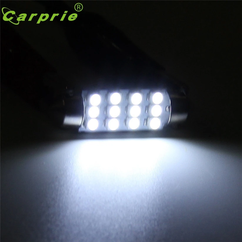Автомобильный Стайлинг 41 мм белый 3528 12 SMD светодиодная Автомобильная гирлянда