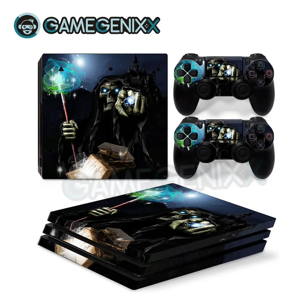 Наклейка на кожу GAMEGENIXX Виниловая наклейка для PS4 Pro консоли и 2 контроллера