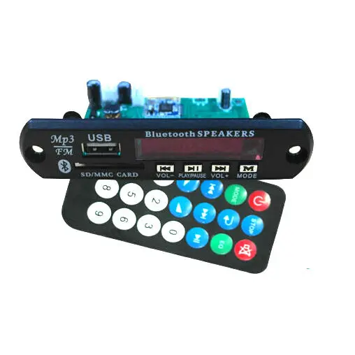 DC 12v цифровой светодиодный Bluetooth mp3 декодер плата FM приемник радио Usb Sd AUX +