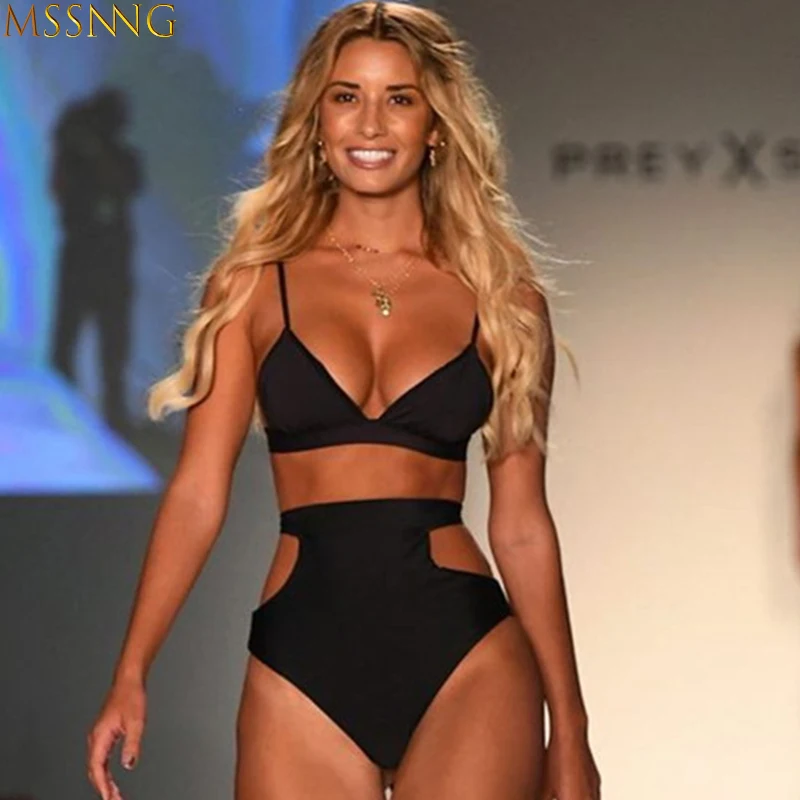 Женский бикини с высокой талией MSSNNG винтажный купальный костюм большого размера